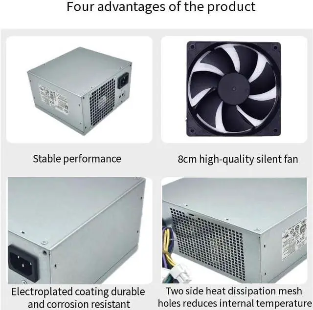 Alt view image 4 of 7 - New 290W Power Supply Replacement for Dell Optiplex 3020 7020 9020/ Precision T1700/ PowerEdge T20 (MT Mini Tower)(P/N: RVTHD KPRG9 HYV3H H290AM-00 D290A001L L290AM-00 PS-3291-1DF H290EM-00)