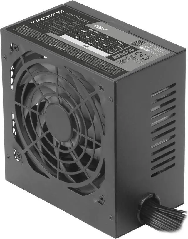 Alt view image 3 of 5 - Tacens Anima APB650, PC ATX Power Supply 650W, 80Plus Bronze Certified, 85% Efficiency, SMD and DC-DC Technology, Ultra Quiet 120mm Fan, Extra Long Flat Cables, Black