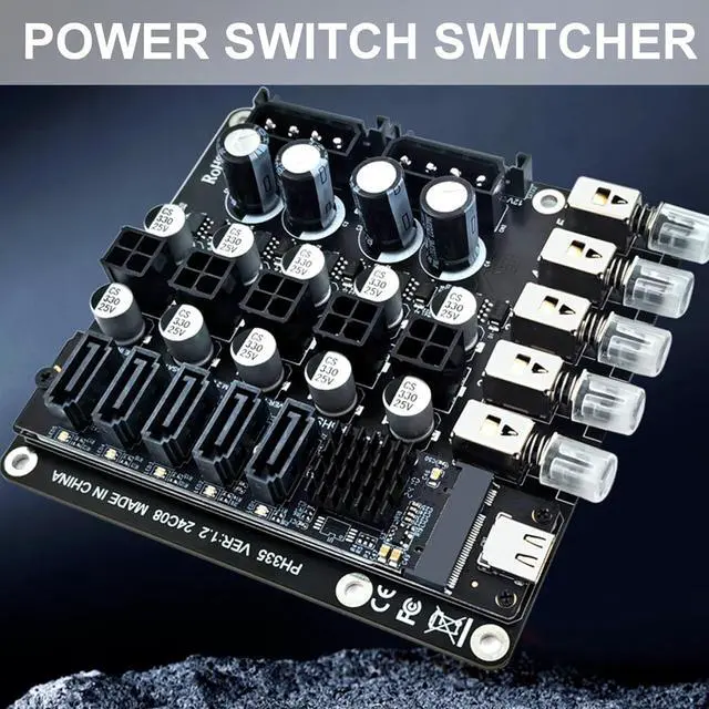 Alt view image 3 of 7 - SYJHHWGS Double 15Pin 4Pin Power Control Switching Module for Multiple Computer Setups with Indicators