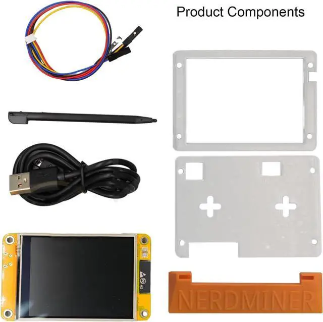 Alt view image 6 of 6 - Bitcoins Miner USB NerdMiner V2 ESP32 Hashrate 49K/S 2.8 Inch Smart Display Crypto Solo Lottery Miner Solo Mining Machine