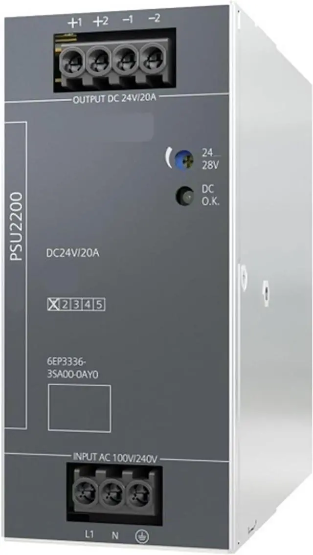 Main image of PSU2200/1AC/24VDC/20A Power Supply, Input: AC 90-264V, Output: DC 24V/20A, 6EP3336-3SA00-0AY0