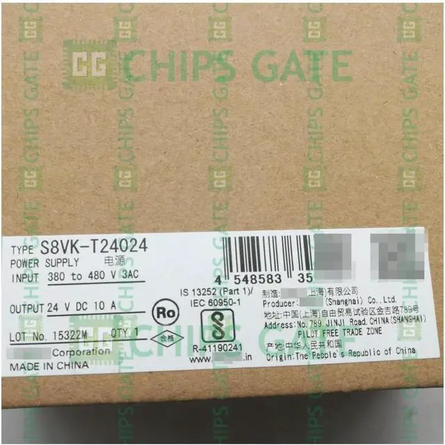 Alt view image 2 of 4 - S8VK-T24024 1 PCS New S8VK-T24024 24V 10A 240W Three-Phase Rail Switching Power Supply