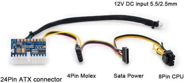 Alt view image 3 of 6 - 24pin DC ATX PSU 12V DC Input 250W Output Switch PC DC-DC ATX PSU Mini ITX PC Power Supply for Computer DIY