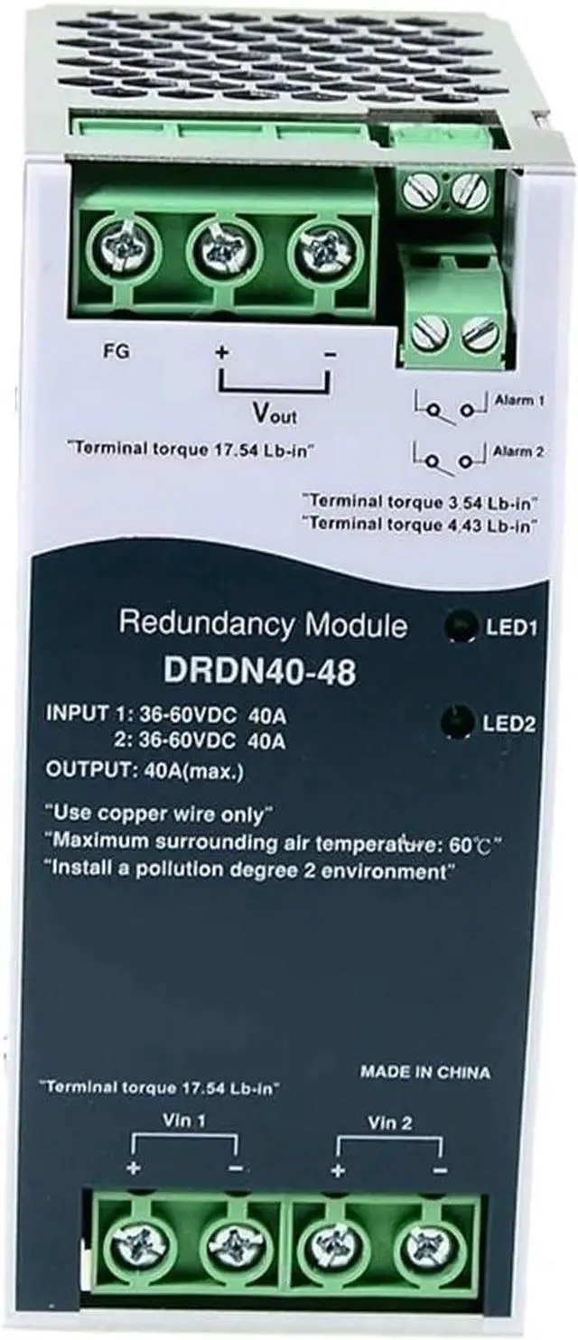 Main image of DRDN40-48 48V DC 40A DIN Rail Type Redundancy Module