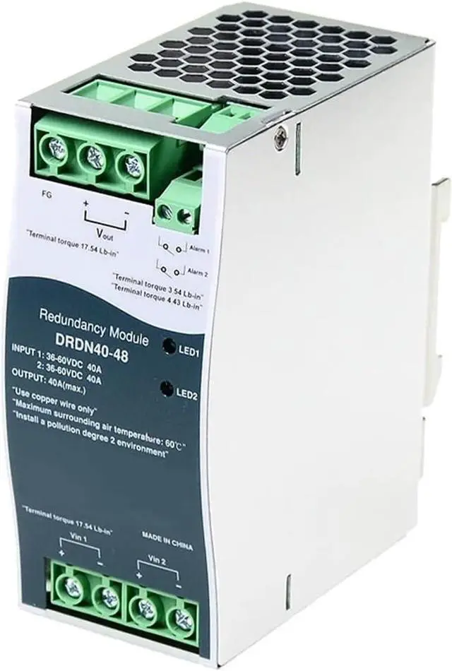 Alt view image 2 of 7 - DRDN40-48 48V DC 40A DIN Rail Type Redundancy Module