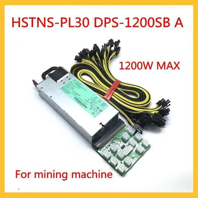 Alt view image 4 of 6 - Omons DPS-1200SB A 1200W 6Pin Switching Mining Power Supply Power Switch Graphics Card Power Board 64 Pin to 12 6Pin to 8Pin A