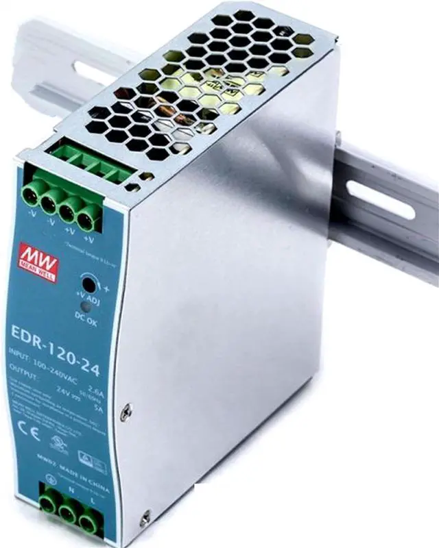 Alt view image 5 of 5 - Generic FerroFab EDR-120-24 High-Performance 120W 24V 5A Industrial DIN Rail Power Supply, UL/TUV Certified for Demanding Applications