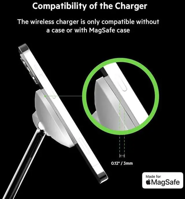 Alt view image 7 of 7 - Belkin BoostCharge PRO 3-in-1 Wireless Charger with MagSafe for iPhone 13, 12 + Apple Watch + AirPods (Magnetically Charges iPhone 13 and 12 Models up to 15W)