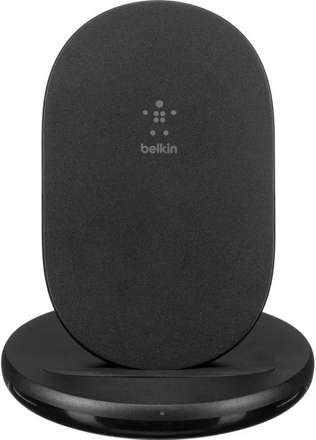 Alt view image 3 of 6 - Belkin Black Wireless Charging Stand - 15W Qi-Certified Charger Stand for iPhone, Samsung Galaxy, Google Pixel & More - Charge While Listening to Music & Streaming (Power Supply Included)