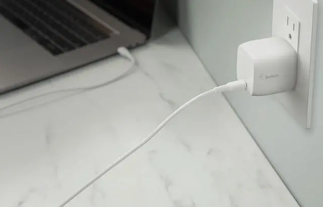 Alt view image 7 of 7 - Belkin BoostCharge USB C 30W GaN Wall Charger - iPhone Charger w/Power Delivery - iPhone Charger Fast Charging - USB C Charger Compatible with MacBook Pro, iPhone 14, iPhone 13, iPhone 12, iPad Pro