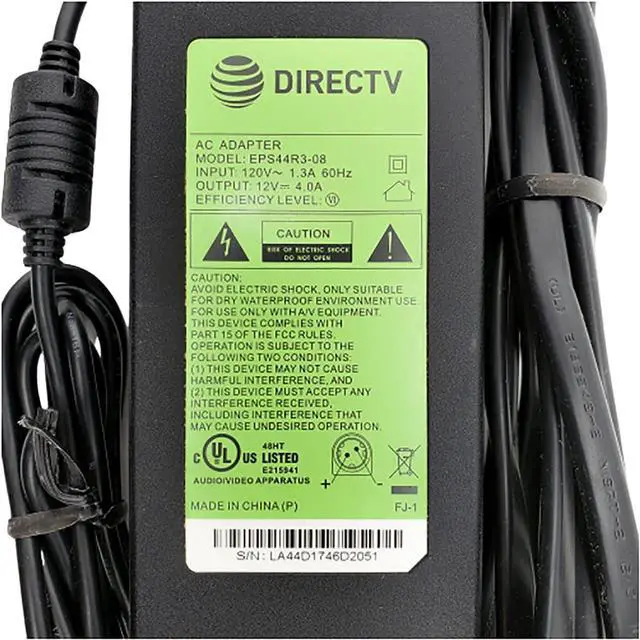 Alt view image 4 of 5 - AT&T (Formerly DIRECTV) EPS44 Power Supply for HR44, HR54, H44, and Most Genie Receivers