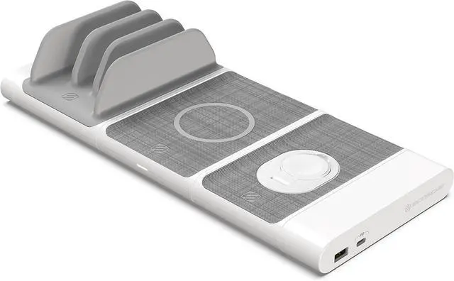 Main image of BLKIT2WT BaseLynx Modular Charging System with a Qi-Certified Wireless Charging Station, Apple Watch Charger, Dual End Cap Charger & Multi Device Charging Station w/ Two Apple Lightning Cables