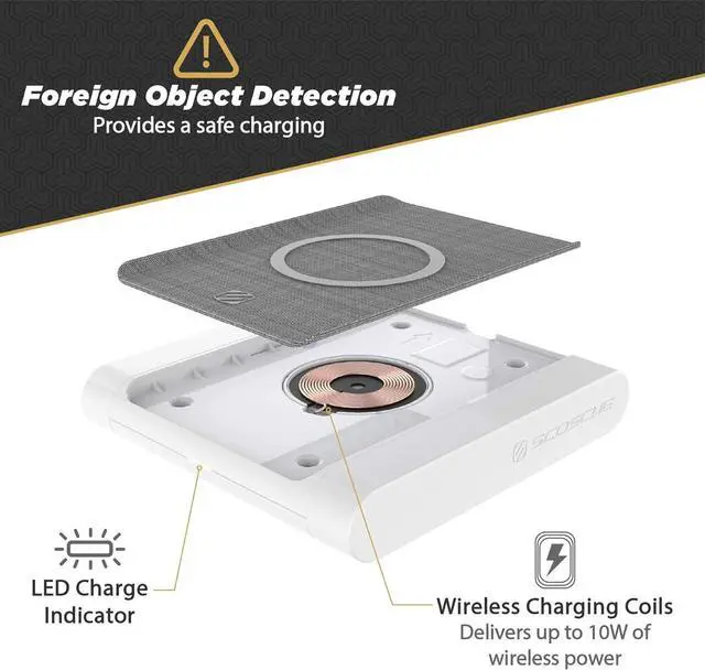 Alt view image 3 of 7 - BLKIT2WT BaseLynx Modular Charging System with a Qi-Certified Wireless Charging Station, Apple Watch Charger, Dual End Cap Charger & Multi Device Charging Station w/ Two Apple Lightning Cables