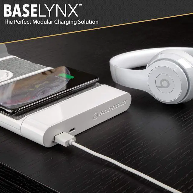 Alt view image 7 of 7 - BLKIT2WT BaseLynx Modular Charging System with a Qi-Certified Wireless Charging Station, Apple Watch Charger, Dual End Cap Charger & Multi Device Charging Station w/ Two Apple Lightning Cables