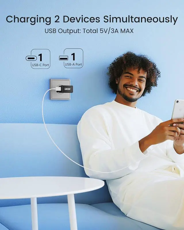 Alt view image 7 of 7 - LENCENT International Travel Power Adapter, Mini Pocket USB C Charger, PD 20W&QC 3.0 Type-C Fast Charging, Outlet Adaptor, Worldwide Cell Phone Wall Charger Block with UK US EU European Australia