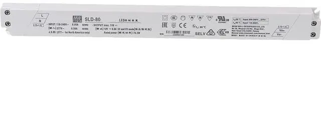 Alt view image 2 of 5 - Mean Well SLD 80W 30-56V 1400mA LED Driver Single Output SLD-80-56 Switching Power Supply Converter Transformer with IP67, PNC, Constant Voltage/Current Ultra Thin Design