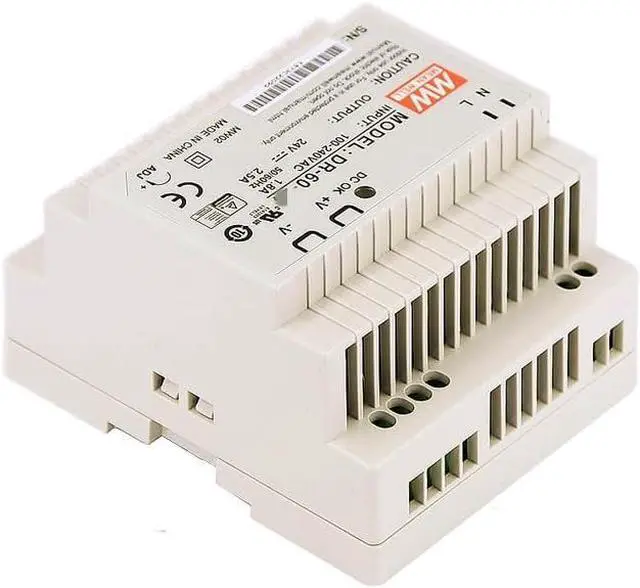 Alt view image 2 of 3 - Mean Well DR 60W 15V 4A Switching Power Supply AC-DC Single Output Industrial DIN Rail DR-60-15