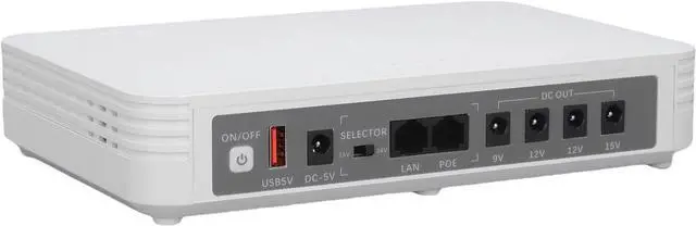 Alt view image 2 of 7 - Generic UPS Backup Power Supply with English Voice Alerts, 8000mAh Battery & 6 Output Ports for Network Devices (RouterModemPOE Camera), Smartphones, Fax Machines (US Plug)