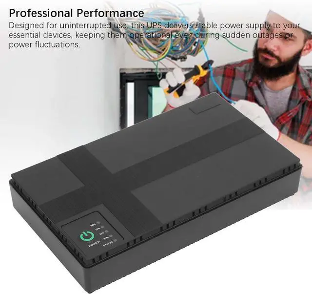 Alt view image 5 of 7 - 20000mAh UPS Battery Backup, Uninterruptible Power Supply Backup Battery Power Supply with Ultimate Device Protection for Router Modem Security Camera MP3 MP4 (US Plug 100-240v)