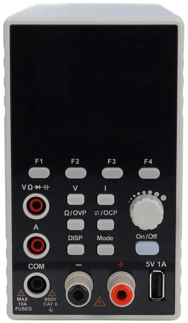 Alt view image 4 of 7 - Homairate DC Power Supply Multimeter, 4 1/2 Bit 2.8in LED Display Efficient Heat Dissipation Variable Multimeter Power Supply Tester 30V 5A for Desktop (US Plug)