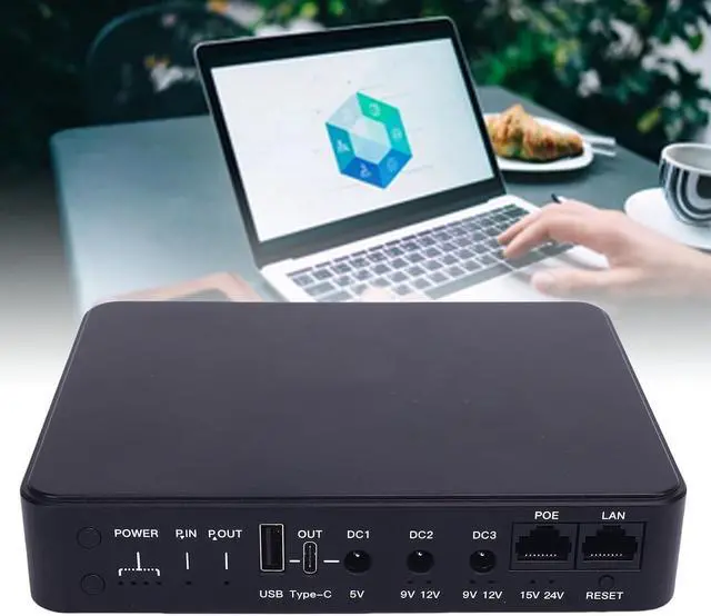 Alt view image 2 of 7 - UPS Battery Backup Power Supply 10400mAh Emergency Power System for Security Cameras Routers with Multiple Output Options15V 24V USB 5V 9V 12V (US Plug)