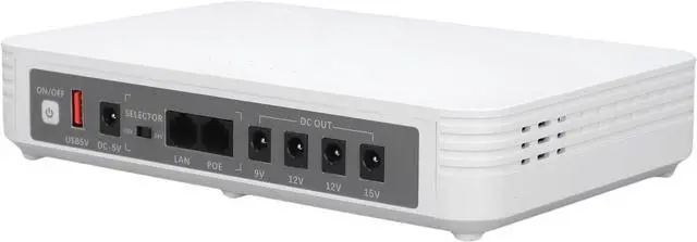 Alt view image 5 of 7 - Generic UPS Backup Power Supply with English Voice Alerts, 8000mAh Battery & 6 Output Ports for Network Devices (RouterModemPOE Camera), Smartphones, Fax Machines (US Plug)