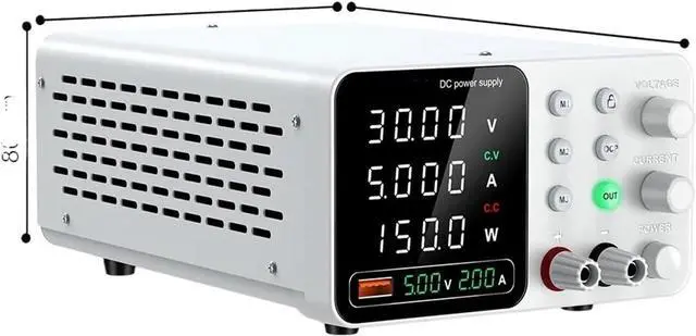 Main image of Laboratory Power Supply with Triple Storage 5V 2A USB-A Interface Fast Charging for Cell Phone Appliance Repair(White 30V 10A)