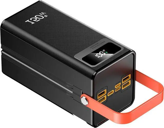 Alt view image 2 of 7 - 100000mAh Power Bank 150W Fast Charging Portable Charger with LED Light with Built-in Cables 4 Outputs & 3 Inputs Rechargeable Portable Power Supply for Cell Phones Wireless Headphones