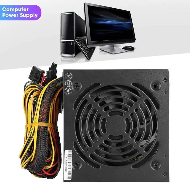 Alt view image 4 of 7 - Computer Power Supply 400W Silent Desktop Fan ATX ATX with 24 Pins Adjustable for Basic Performance Systems Effective Efficient Performance (US Plug)