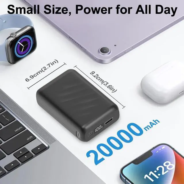 Alt view image 4 of 7 - 20000mAh Battery Pack for Heated Vest-5V/7.4V Rechargeable Power Bank with LED Display and DC/USB Output for Heated Jacket, Hoodie and Pants,Fast Charging Powerbank Compatible with iPhone iPad Samsung
