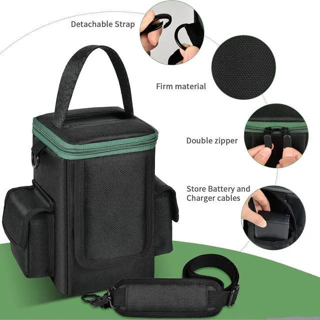 Alt view image 4 of 7 - Soft Bag Compatible with Anker Power Bank, 60,000mAh PowerCore Reserve 192Wh, Charge Power Bank Storage Case Cover with Two Pockets for Battery Usb Cables and Accessories (Box Only) (Black)