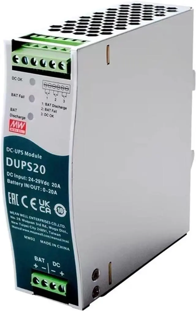 Main image of DUPS20 24V 20A DIN Rail Type Uninterruptible DC-UPS Module Controller Industrial Switching Power Supply