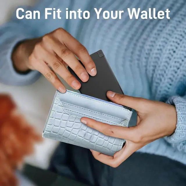 Alt view image 3 of 7 - TNTOR Thin Portable Phone Charger with Built in Lightning Cable-3500mAhUltra Slim Travel Power Bank for Pocket Wallet Compatible with iPhone 14/13/12/11/X/8 Series (Not for iPhone 15 16 Series)