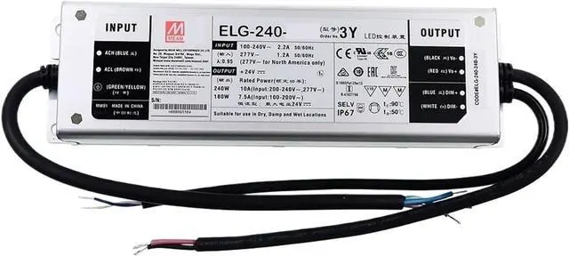 Main image of ELG-240-24B-3Y ELG-240-36B-3Y ELG-240-48B-3Y ELG-240-54B-3Y 180~240W Constant Voltage Constant Current LED(ELG-240-48B-3Y)