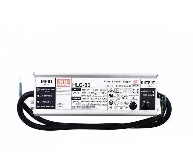 Main image of Mean Well HLG 80W 15V 5A LED Driver HLG-80H-15B Switching Power Supply Converter Transformer with IP67, PFC Function, Metal Case, 3 in 1 Dimming