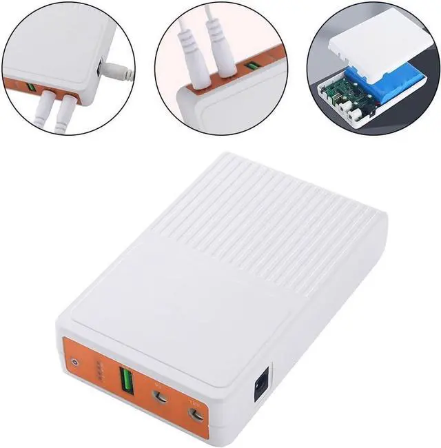 Alt view image 3 of 7 - UPS Power Supply Unit, 8000MAh UPS Power Supply, UPS Battery Backup and Surge Protector, Backup Battery Power Supply for WiFi Router, Speaker, Camera, Laptop, and Mobile Phone