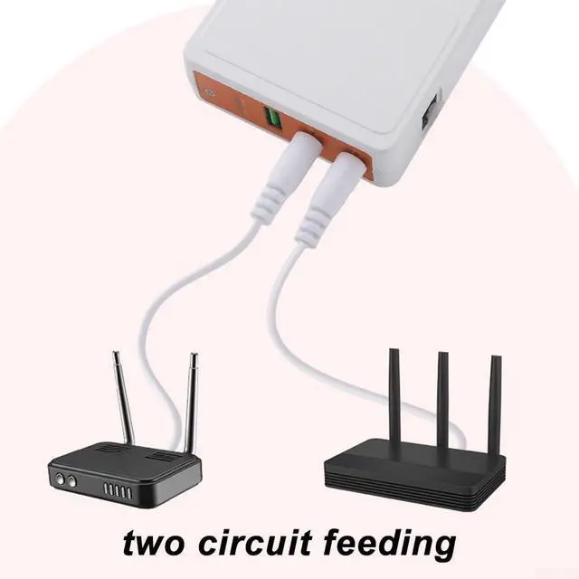 Alt view image 7 of 7 - UPS Power Supply Unit, 8000MAh UPS Power Supply, UPS Battery Backup and Surge Protector, Backup Battery Power Supply for WiFi Router, Speaker, Camera, Laptop, and Mobile Phone