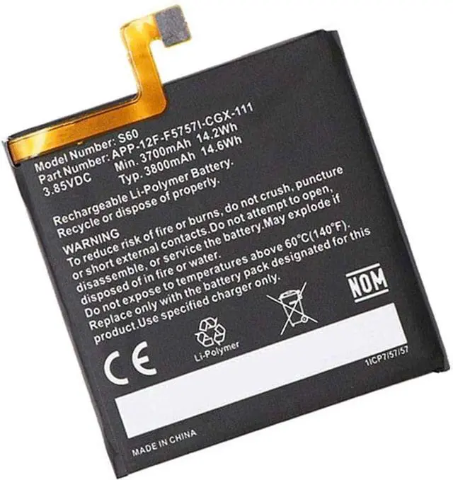 Alt view image 3 of 4 - APP-12F-F57571-CGX-111 S60 Phone Compatible for Caterpillar CAT S60 Phone(3.85V 3700mAh)