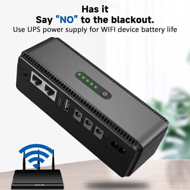 Alt view image 2 of 2 - Security Camera Backup Battery - 10400 Mah WiFi Camera Battery Supply - Backup Battery Supply, Small UPS Battery Supply, Compact Uninterruptible Battery Supply for Security Camera