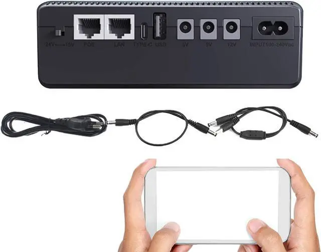 Main image of Security Camera Backup Battery - 10400 Mah WiFi Camera Battery Supply - Backup Battery Supply, Small UPS Battery Supply, Compact Uninterruptible Battery Supply for Security Camera