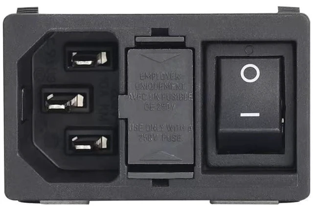 Main image of Fits for SCHURTER KM01.1205.11 Ship Type Switch Three in One Power Supply 10A 250V 3Pin IEC Tail Socket