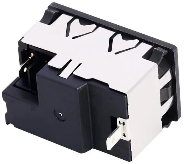 Alt view image 3 of 5 - Fits for SCHURTER KM01.1205.11 Ship Type Switch Three in One Power Supply 10A 250V 3Pin IEC Tail Socket