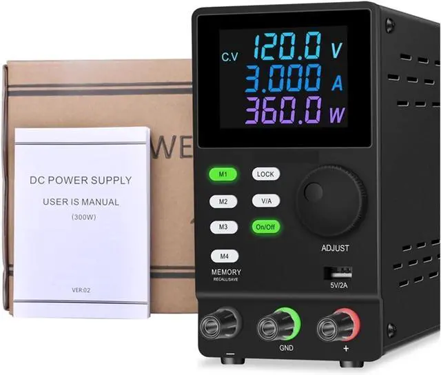 Alt view image 7 of 7 - Laboratory Workbench Power Supply 120V 3A Adjustable DC Power Supply Programmable Memory Function Switching Power Supply(120V 3A 360W White)