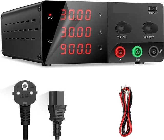 Alt view image 2 of 7 - Regulated Power Supply, 900W 30V 30A 20A 60V 10A 60A Adjustable DC Power Supply 100V 5A Laboratory Switching Source Voltage Regulator Reliability and Safety (Color : White, Size : 15V 60A)