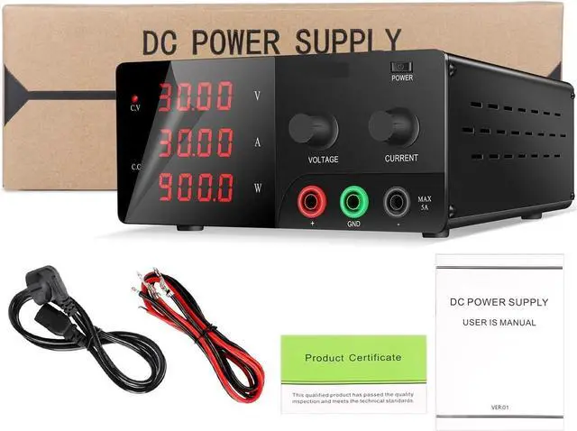 Alt view image 6 of 6 - Regulated Power Supply, DC Power Supply 60V 20A Laboratory 100V 10A 200V 5A Stabilized Adjustable Variable Digital Regulated Bench Source 30V 30A 40A Reliability and Safety (Color : 60V 20A, Size :