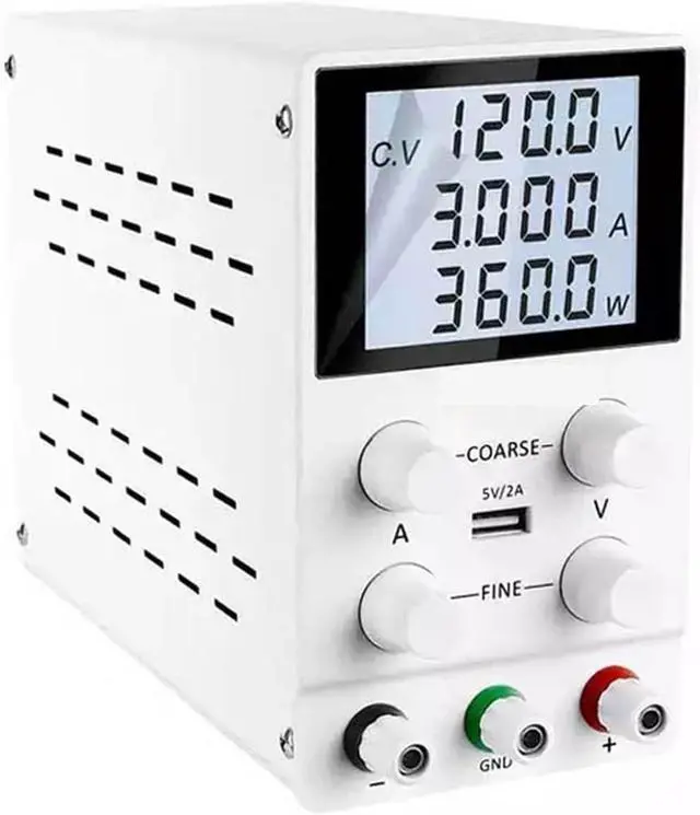 Main image of USB DC Laboratory Power Supply Adjustable 60V 10A Voltage Regulator stabilized Switching Bench Source Power Supply DIY Tools(SPS1203D White)