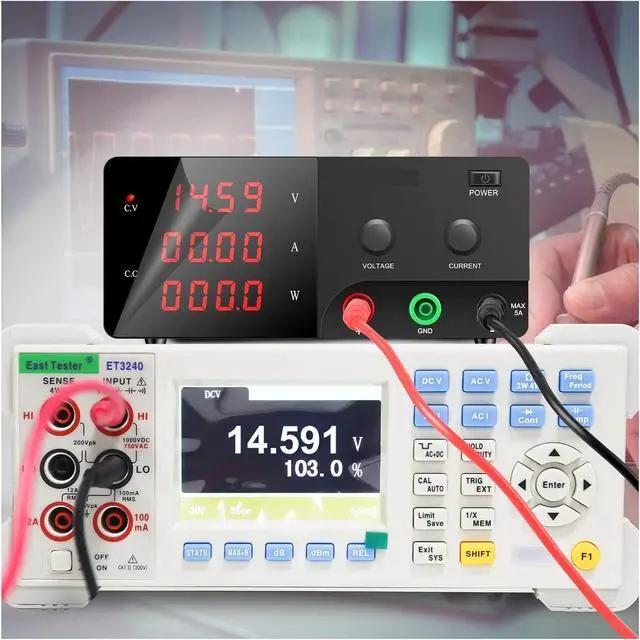 Alt view image 6 of 6 - Regulated Power Supply, Interface Programmable Remote Control Laboratory DC Power Supply Adjustable 600W 900W 30V20A 30A 15V 60A Reliability and Safety (Color : 100V 5A, Size : Type)