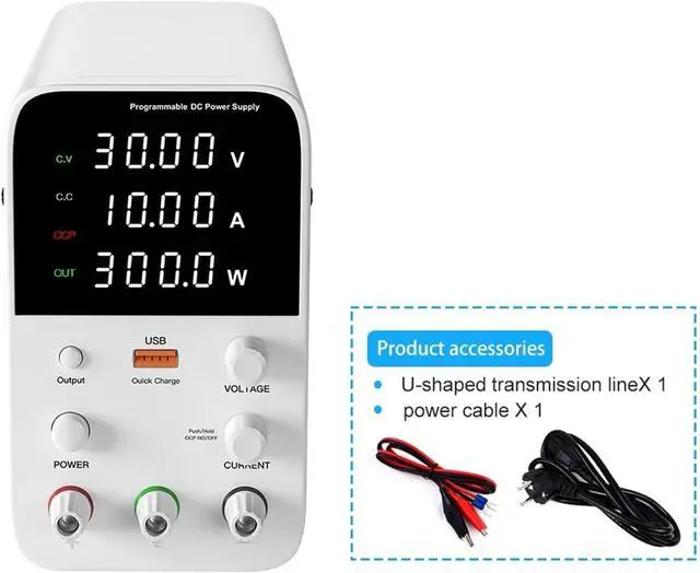 Alt view image 2 of 7 - Regulated Power Supply, Laboratory Workbench Power Supply 30V 10A Adjustable DC Power Supply Programmable Memory Function Switching Power Supply Reliability and Safety (Color : WPS605B 60V 5A, Size