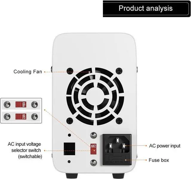 Alt view image 6 of 7 - Regulated Power Supply, Laboratory Workbench Power Supply 30V 10A Adjustable DC Power Supply Programmable Memory Function Switching Power Supply Reliability and Safety (Color : WPS605B 60V 5A, Size