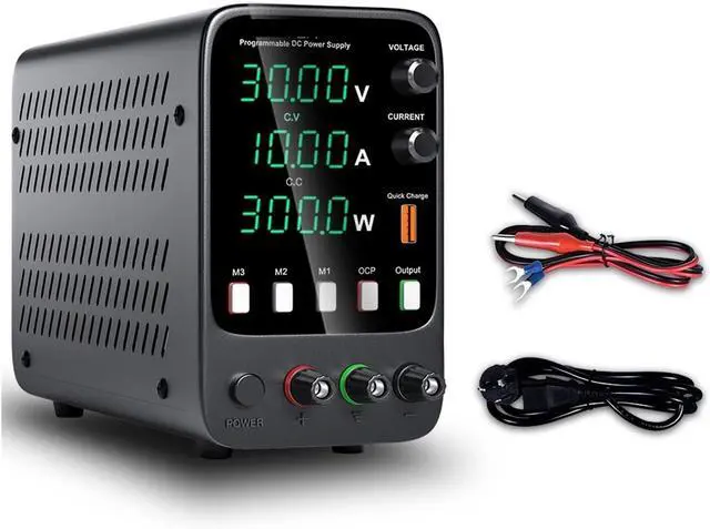 Alt view image 6 of 6 - Adjustable DC Power Supply 30V 10A Lab Programmable Memory Function Bench Power Source Voltage Regulator Switch 60V 5A(160V 2A)